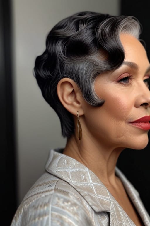 Top 40 Hairstyles for Women Over 60 79 A Women Over 60 with The Finger Waves Hairstyle