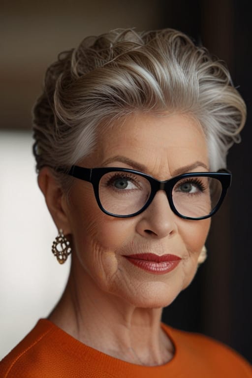 Top 40 Hairstyles for Women Over 60 76 A Women Over 60 with The Pompadour Hairstyle