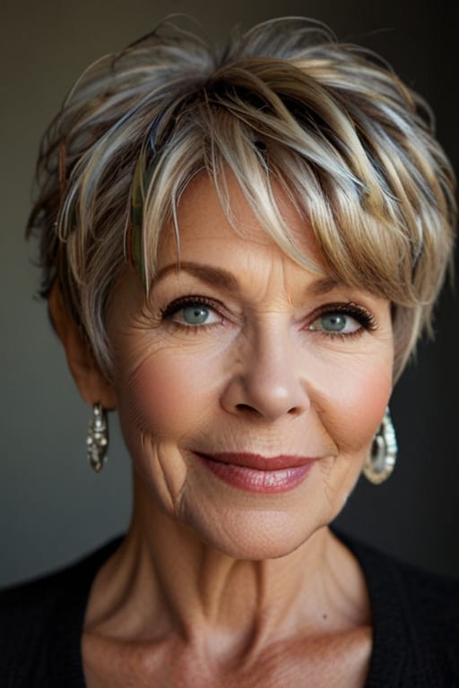 Top 40 Hairstyles for Women Over 60 59 A Women Over 60 with a Feathered Layers Hairstyle